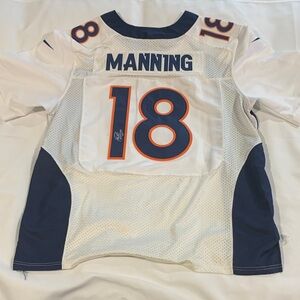 Nike White and Navy Jersey with Orange Accents